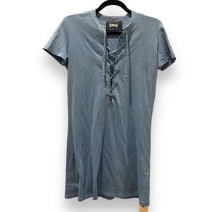 Reformation | Caroline Lace Up Front Mini Dress | Periwinkle Blue | Size Small